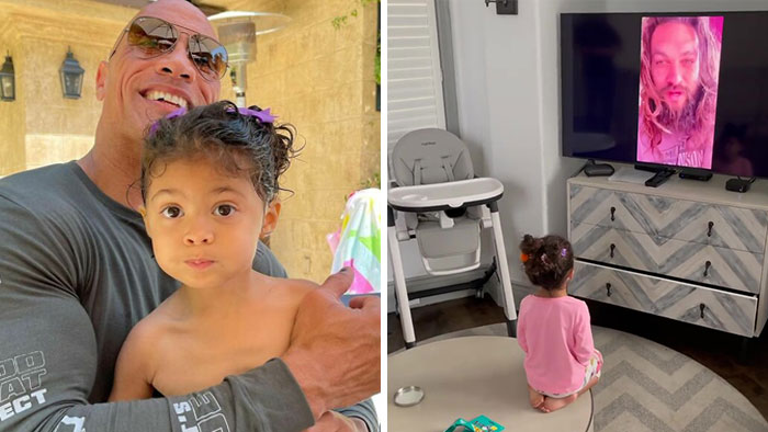 The Rock’s 3 Y.O. Daughter Wanted Aquaman At Her Birthday, Aquaman’s Actor Jason Momoa Delivers