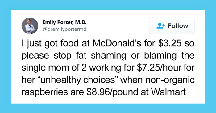 A Tweet Saying That Unhealthy Food Is Cheaper Sparks A Discussion In The Comments