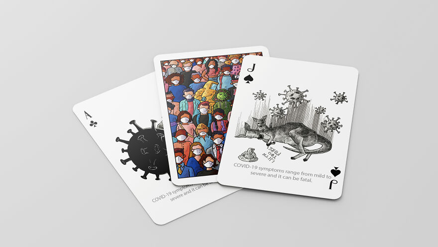 A Custom-Designed Set Of Corona Themed Playing Cards With 52 Illustration & Stories Inspired By True Rvents