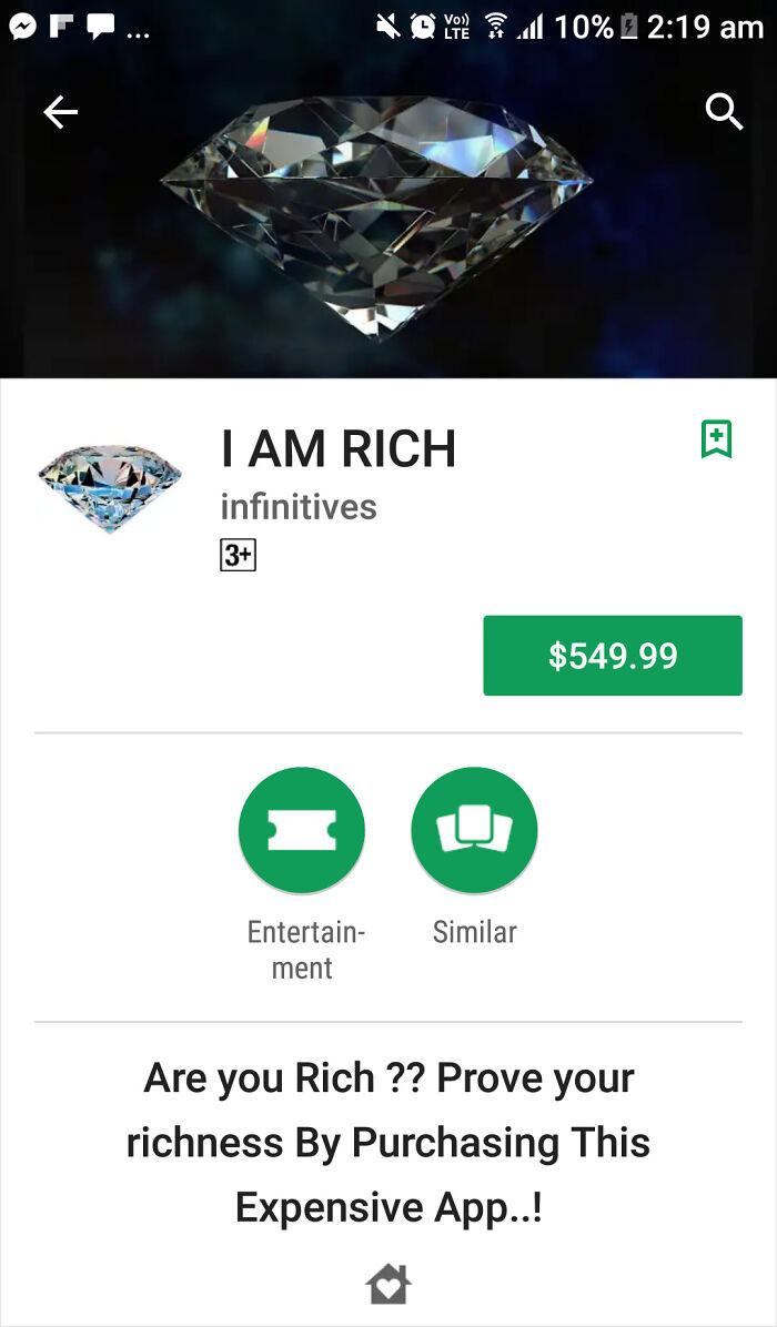 "Prove You Are Rich "