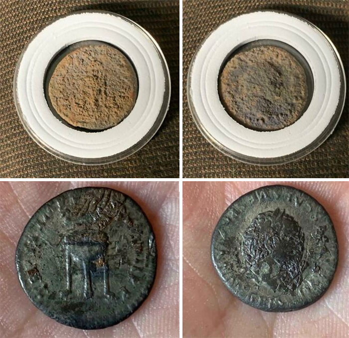 What I Thought Was A Roman Grot Turned Out To Be A Heavily Oxidised Denarius Of Titus Dating To Around 80ad!