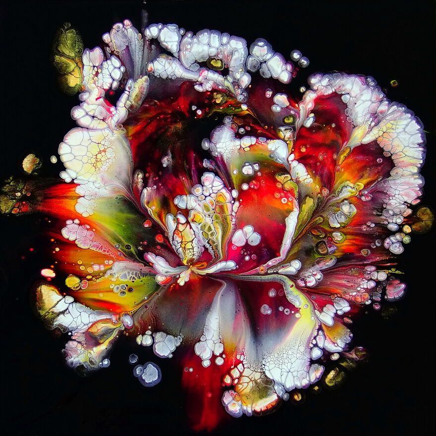 Acrylic Pouring Compilation ~ 5 Flower Paintings ~ Fluid Art Techniques ~ Satisfying Acrylic Pouring Compilation ~ 5 Flower Paintings ~ Fluid Art Techniques ~ Satisfying