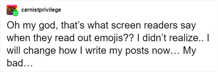 This User Asks Not To Put Too Many Emojis When Texting To A Visually Impaired Person, Explains Why