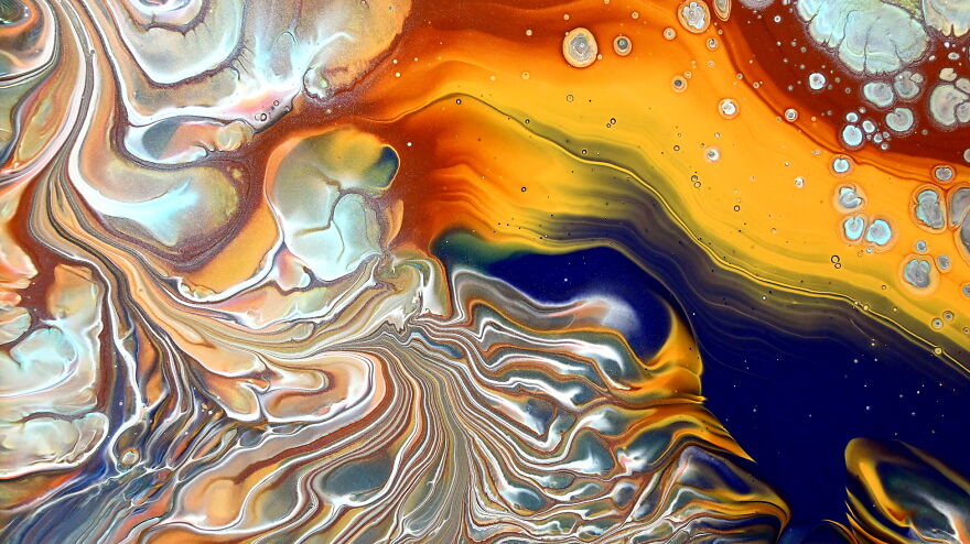 Phantasy Acrylic Pour ~ Straight Pour And Marbles Phantasy Acrylic Pour ~ Straight Pour And Marbles