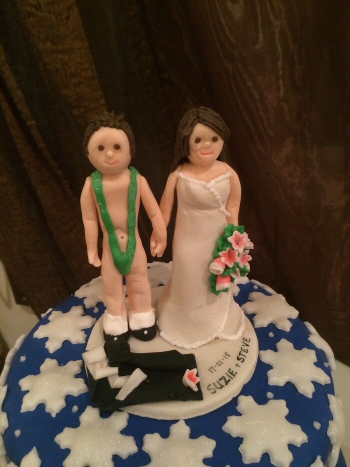 Trashy Wedding Cake Topper