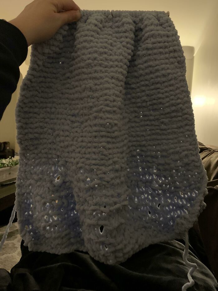 You Can See The Evolution Of My Knitting Skills On My First Ever Project