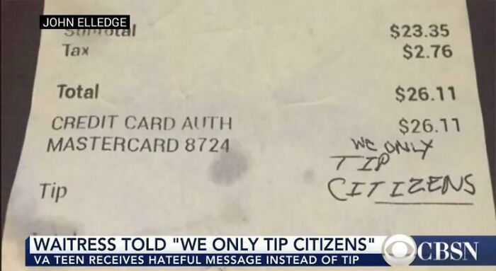 Latina Waitress Received Racist Note Instead Of Tip