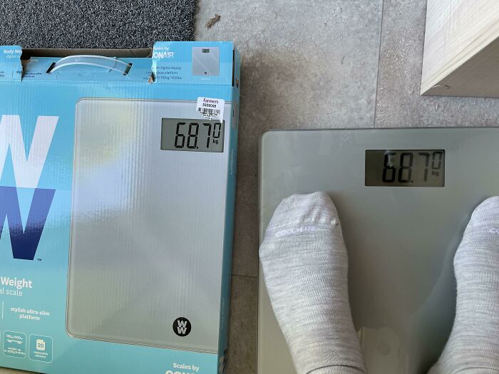 Bought Bathroom Scales And My Weight Is Exactly The Same As On The Box