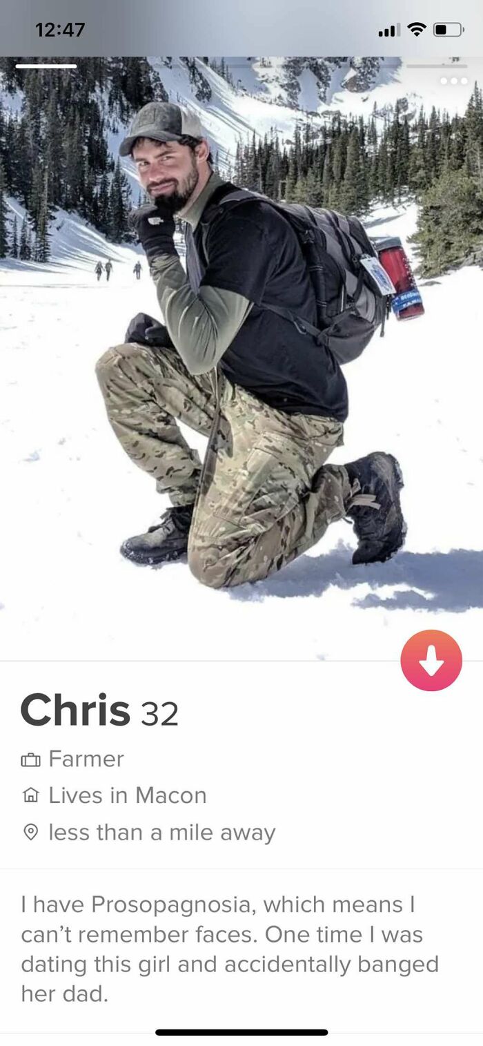 My Older Brother Recently Got Divorced And Wanted To Show Off His New Tinder Profile To Our Group Chat