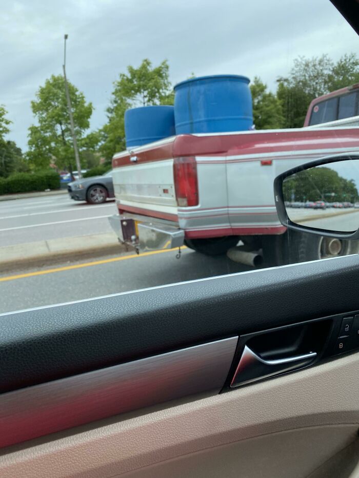 Idiot In Va. Stopped At The Light And Smelled Gas To My Left. Put My Windows Up Quick.