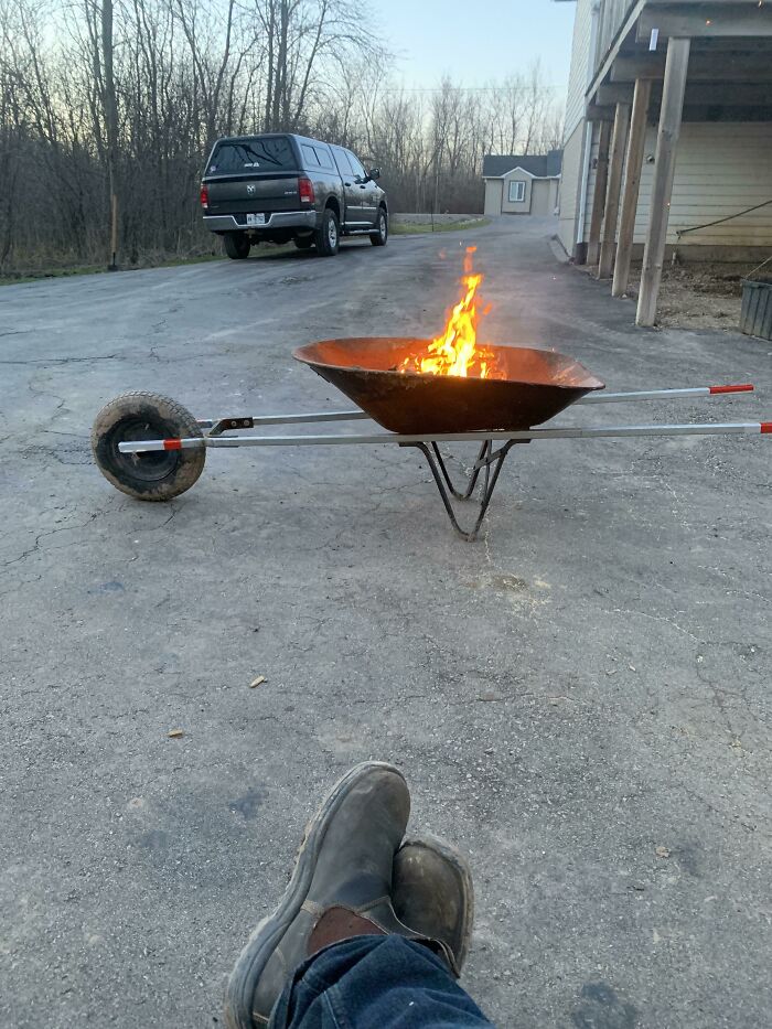 It Caught On Fire Last Year. But This Year I Give You Portable Fire Pit 2.0