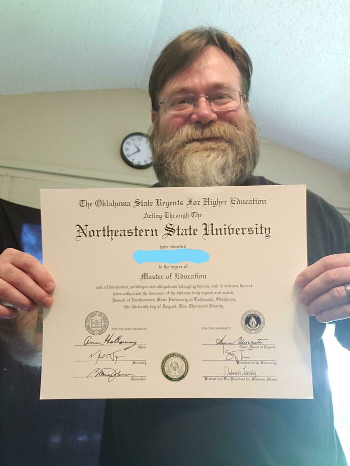 50 And Finally Got My Masters. Super Stoked I Am