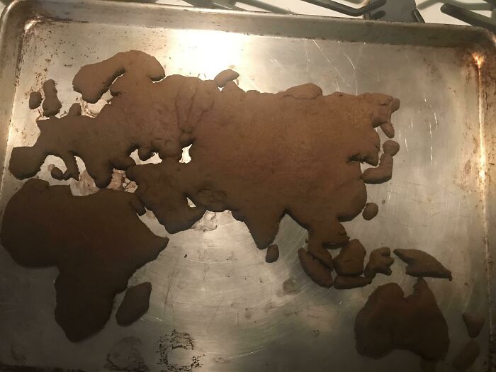 I Made A Gingerbread Eastern Hemisphere!