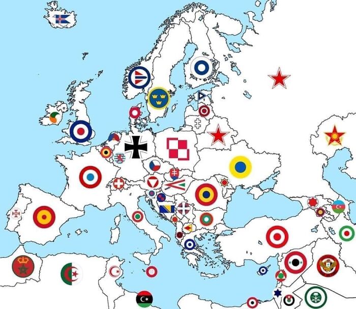 Symbols Of Aviation - Europe And Nearby (Source: Fb Page Of 303 Jag Squad)