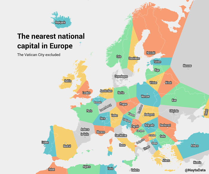The Nearest National Capital In Europe