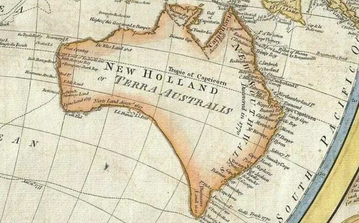 The Map Of Australia From 1794
