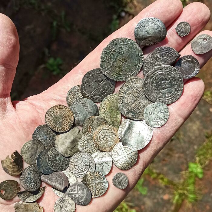 A Handful Of History! My Silver Hammered Coins Dug Up Over The Last Few Years