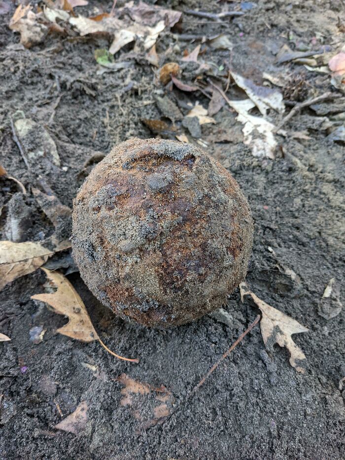 Can't Believe This, Just Found A Whole Cannon Ball On A Hill Near A Revolutionary War Battle Site. Feels At Least 10lbs. Super Exited Now I Gotta Figure Out How To Get It Back Home!