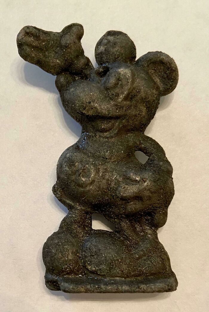 Cool Find From The Backyard - 1930s Cast Lead Mickey Mouse