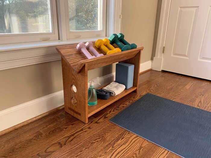 Yoga Stuff Shelf For My Wife