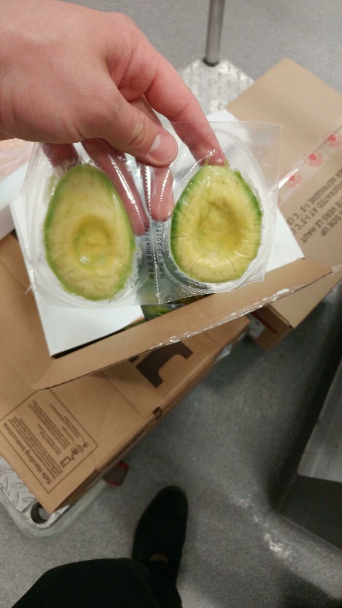 These Peeled Avocados Wrapped In Plastic