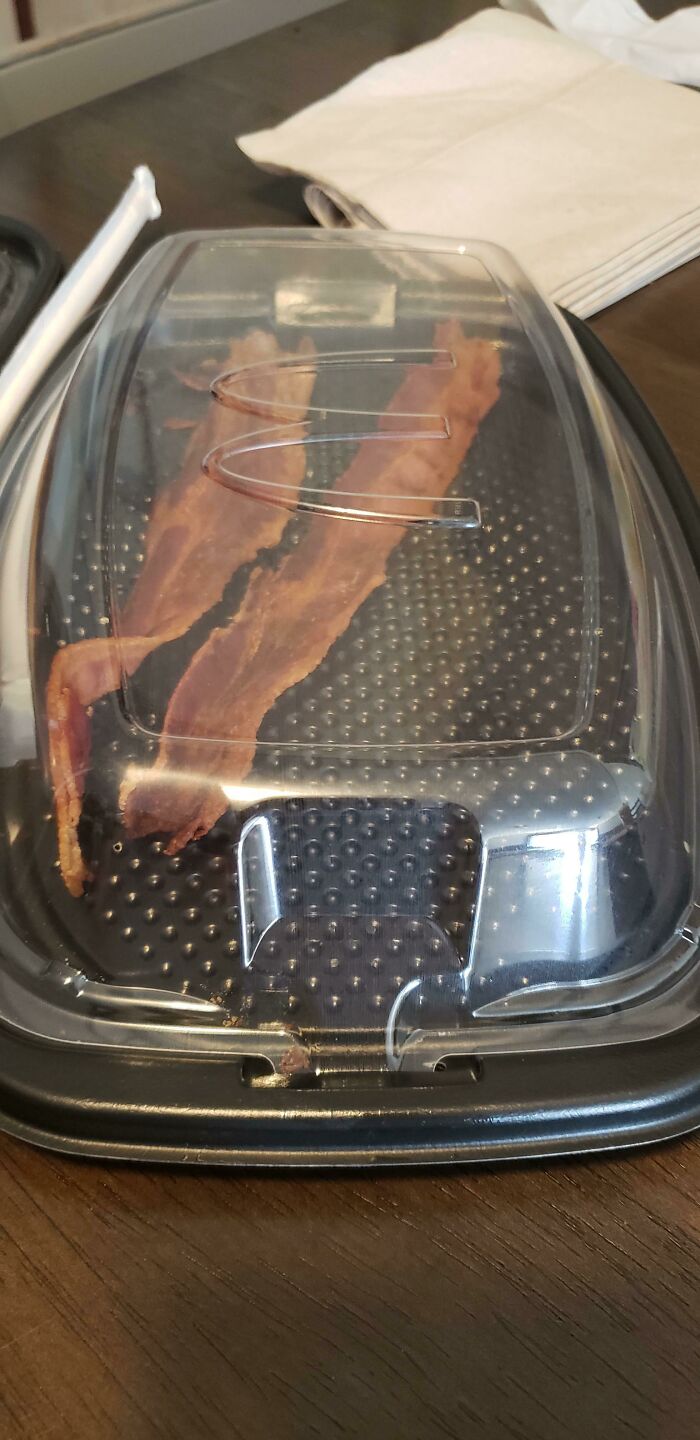 The Amount Of Plastic Mcdonalds Uses For Two Pieces Of Bacon