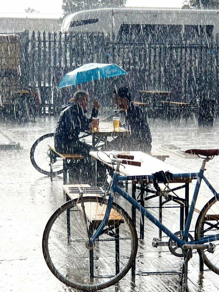 When The Pubs Have Been Closed For 4 Months, A Bit Of Rain Won't Stop These Lads