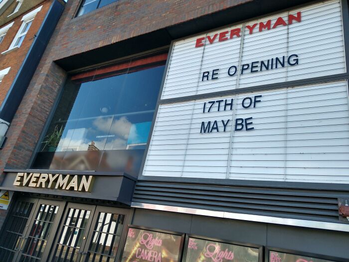 My Local Cinema Being A Little Pessimistic About Reopening