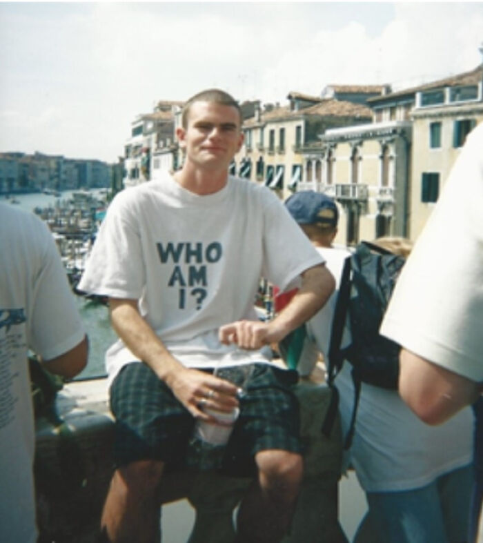 Me, 1995, In Venice, Backpacking Across Europe In Search Of My True Identity. At Least I Wasn't Too Obvious About The Whole Situation