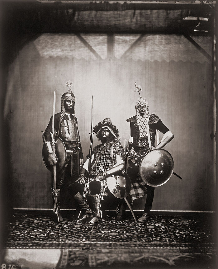 The Guards Of Maharajah Ram Singh III In The Royal Palace Of Jaipur. India, 1858