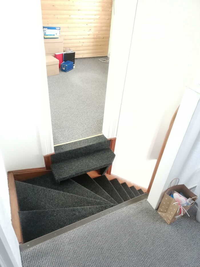 May I Present To You: The Weird Stairs At My House. I Never Actually Realized How Weird This Are Since I Lived With Them All My Life