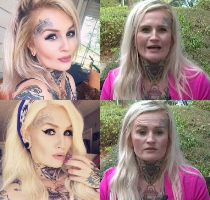 Her Instagram Selfies vs. Live TV News Story
