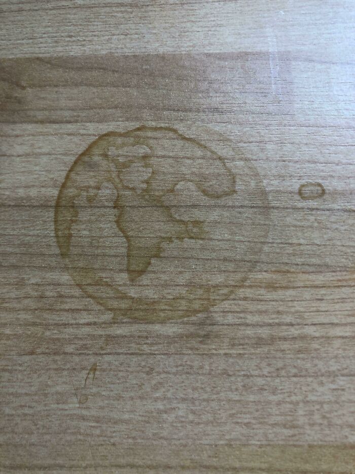 Coffee Stain That Looks Like Earth