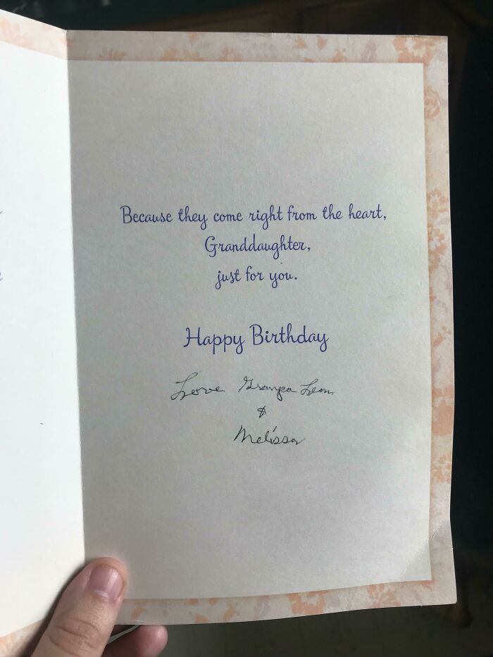 I Am A 29 Year Old Grown Lady And My 77 Year Old Grandpa Still Mails Me Birthday Cards With A Twenty Dollar Check