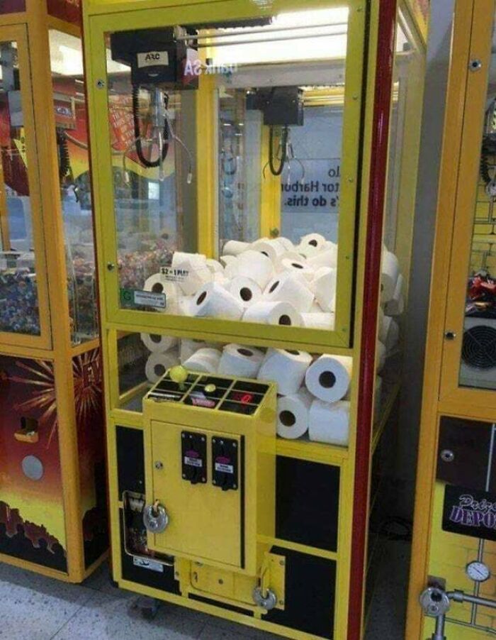 Toilet Paper Claw Machines...