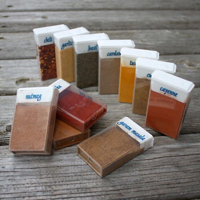 Use Old Tic Tac Dispenser To Store Spices