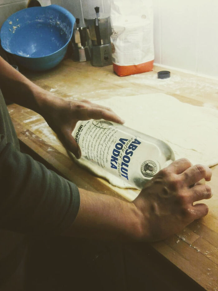 2012, When I Noticed I Didn't Have A Rolling Pin For The Dough, But!...