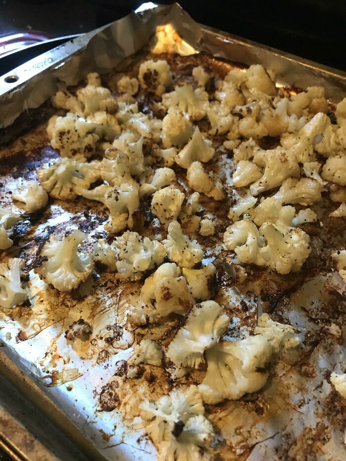 Best Way To Roast Cauliflower. Cook It On The Same Sheet Pan After Baking Bacon