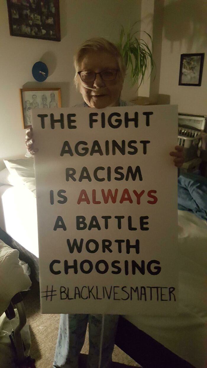 My Grandma Can't Protest On The Streets, But She Still Wants To Show Her Solidarity And Support