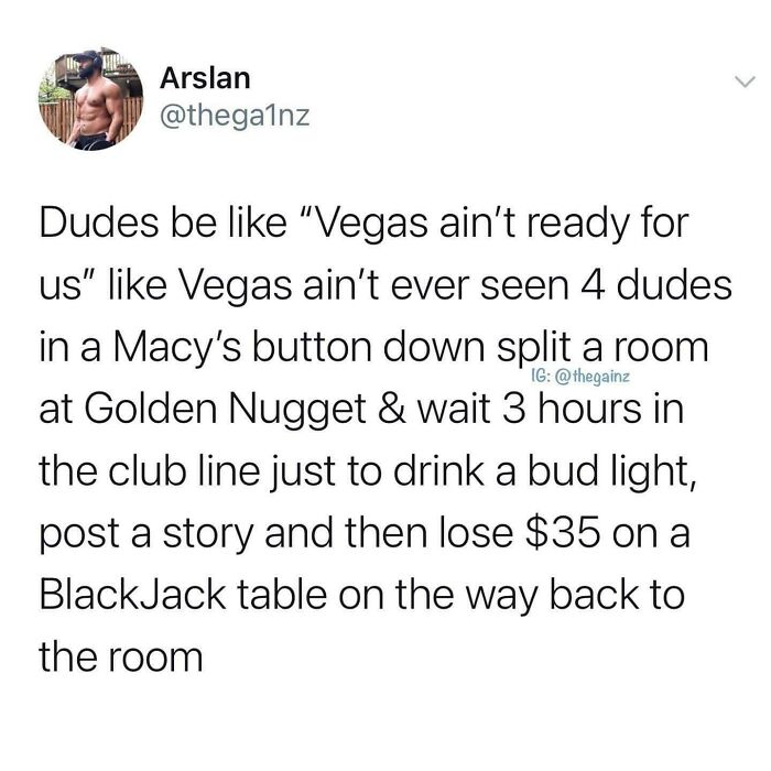 Sounds Like This Guy Just Went To Vegas