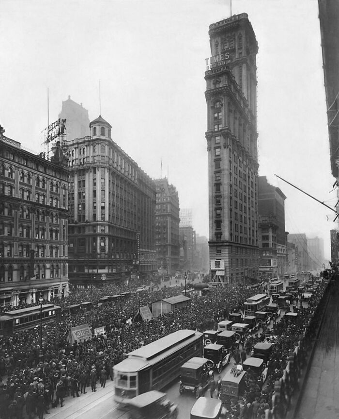 Times Square (1919) antes de todas las renovaciones y vallas publicitarias