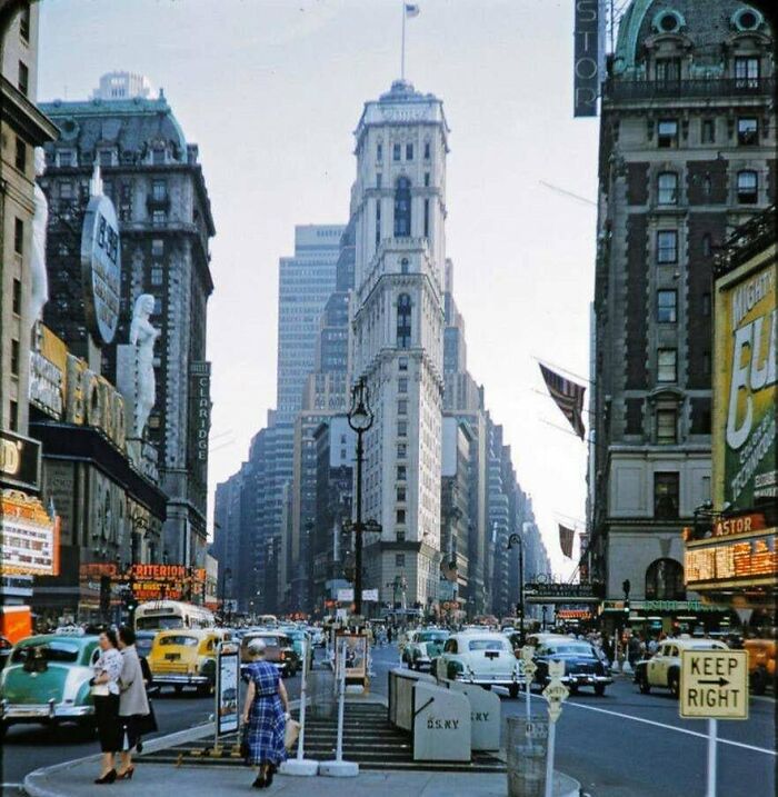 Times Square During The Postwar Boom. Very Little Remains