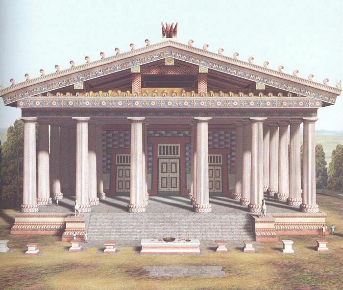 Speculative Rendering Of The Temple Of Jupiter Capitolinus, The Oldest And Most Important Large Temple In Rome. Built In 509 Bc In An Etruscan-Influenced Style, Destroyed By Fire In 83 Bc