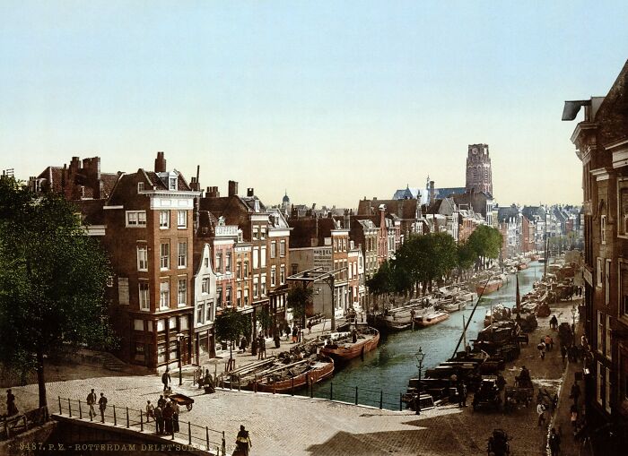 Colored Photographs Of Rotterdam Before The German Bombings