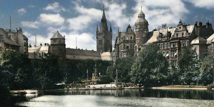 The Old Prussian City Of Konigsberg, Germany (Now Kaliningrad, Russia) Before It Was Destroyed In The Second World War (Colorized). Look At What The City Looks Like Now And Its Depressing. Nothing Much Except The Main Church Remains From These Photos, The Rest Is Lost To History
