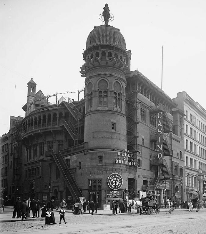 Casino Theatre, New York City, Designed By Francis Kimball And Thomas Wisedell In 1882 And Demolished In 1930. The Theatre Was The First In New York To Be Lit Entirely By Electricity, Popularized The Chorus Line And Introduced White Audiences To African-American Shows