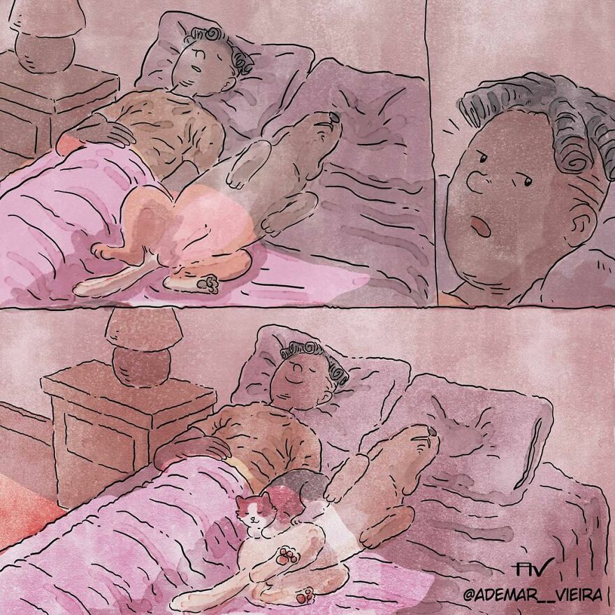 Artist Shares His Kitten Adoption Story In A Heartwarming Comic Without Using A Single Word