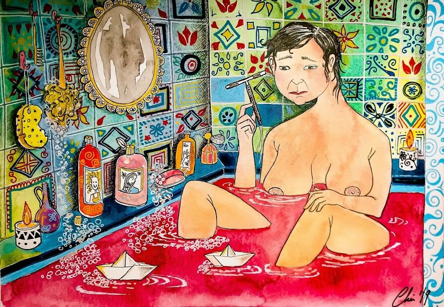 Brighton Artist Illustrates Daily Life, Dreams & Troubles Of Women