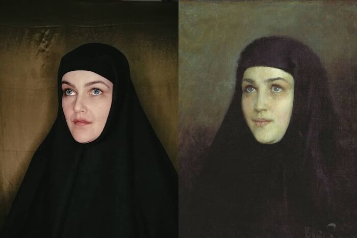 Victor Shtemberg "Portrait Of A Young Nun" (1909)