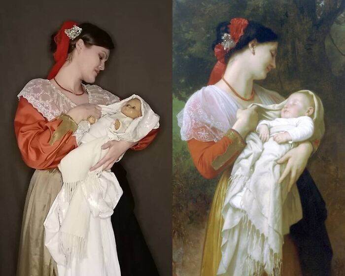  William-Adolphe Bouguereau "Maternal Admiration" 1869
